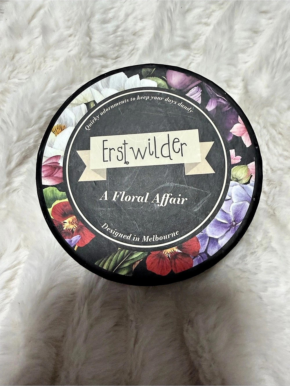 Erstwilder A Floral Affair Floral Broach Pink & White NWT